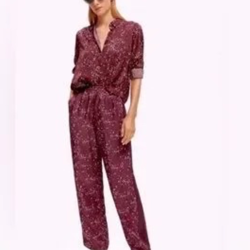 NWT Scotch & Soda Mid Rise Wide Leg Pants Gia Size L/32 $178